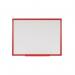 Bi-Office Maya Drywipe Gridded Whiteboard Red Frame 240x120cm MB8621206 BQ46918