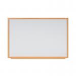 Earth Executive Non-Magnetic Whiteboard 90x60cm Oak MDF Frame MB07002319 BQ46994