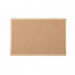 Earth Executive Cork Noticeboard 60x45cm Cork Surface Oak MDF Frame SF142001239 BQ47149