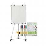 Bi-Office Mobile Magnetic Easel with Flipchart Pad and Pens Earth Kyoto Easel Bundle BQ50035