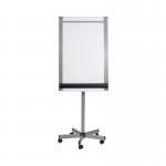 Bi-Office Roll Up Mobile Easel Magnetic Silver Finish Surface 70x100cm EA4822016 BQ50220
