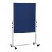 Bi-Office Mobile Felt Board 1500x1200mm Blue EA8327075 BQ50938