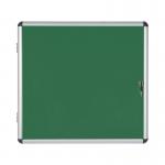 Bi-Office Enclore Display Case Green Felt Acrylic Aluminium Frame 15xA4 VT640102150 BQ52002