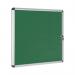 Bi-Office Enclore Display Case Green Felt Acrylic Aluminium Frame 15xA4 VT640102150 BQ52002