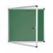 Bi-Office Enclore Display Case Green Felt Acrylic Aluminium Frame 15xA4 VT640102150 BQ52002