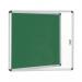 Bi-Office Enclore Display Case Green Felt Acrylic Aluminium Frame 15xA4 VT640102150 BQ52002