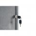 Bi-Office Enclore Felt Lockable Glazed Case Aluminium Frame Grey Felt 1160x35x981mm VT640103150 BQ52005