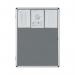 Bi-Office Enclore Felt Lockable Glazed Case Aluminium Frame Grey Felt 1160x35x981mm VT640103150 BQ52005