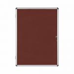 Bi-Office Enclore Display Case Burgundy Felt Acrylic Aluminium Frame 9xA4 VT630106150 BQ52016