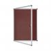 Bi-Office Enclore Display Case Burgundy Felt Acrylic Aluminium Frame 9xA4 VT630106150 BQ52016