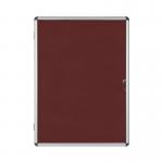 Bi-Office Enclore Display Case Burgundy Felt Acrylic Aluminium Frame 9xA4 VT630106150 BQ52016