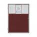 Bi-Office Enclore Display Case Burgundy Felt Acrylic Aluminium Frame 9xA4 VT630106150 BQ52016