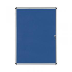 Bi-Office Enclore Felt Indoor Lockable Glazed Case 720x981x35mm Blue VT630107150 BQ52071