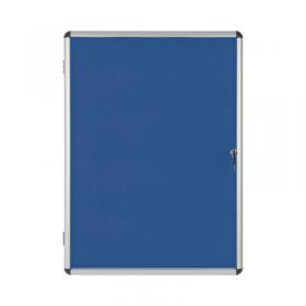 Bi-Office Enclore Felt Indoor Lockable Glazed Case 720x981x35mm Blue VT630107150 BQ52071