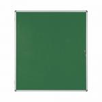 Bi-Office Enclore Display Case Green Felt Acrylic Aluminium Frame 20xA4 VT740102150 BQ52072