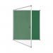 Bi-Office Enclore Display Case Green Felt Acrylic Aluminium Frame 20xA4 VT740102150 BQ52072