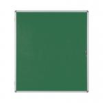 Bi-Office Enclore Display Case Green Felt Acrylic Aluminium Frame 20xA4 VT740102150 BQ52072