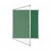 Bi-Office Enclore Display Case Green Felt Acrylic Aluminium Frame 20xA4 VT740102150 BQ52072