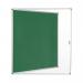 Bi-Office Enclore Display Case Green Felt Acrylic Aluminium Frame 20xA4 VT740102150 BQ52072