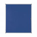 Bi-Office Enclore Display Case Blue Felt Acrylic Aluminium Frame 20xA4 VT740107150 BQ52074