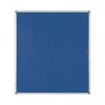 Bi-Office Enclore Display Case Blue Felt Acrylic Aluminium Frame 20xA4 VT740107150 BQ52074