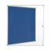 Bi-Office Enclore Display Case Blue Felt Acrylic Aluminium Frame 20xA4 VT740107150 BQ52074