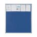 Bi-Office Enclore Display Case Blue Felt Acrylic Aluminium Frame 20xA4 VT740107150 BQ52074