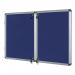 Bi-Office Enclore Display Case Blue Felt Acrylic Aluminium Frame 28xA4 VT780107150 BQ52078