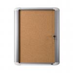 Bi-Office Mastervision Display Case Cork Glass Door Aluminium Frame 9xA4 VT630501750 BQ52090