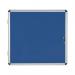 Bi-Office Enclore Display Case Blue Felt Acrylic Aluminium Frame 6xA4 VT620107150 BQ52107