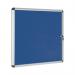 Bi-Office Enclore Display Case Blue Felt Acrylic Aluminium Frame 6xA4 VT620107150 BQ52107