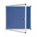 Bi-Office Enclore Display Case Blue Felt Acrylic Aluminium Frame 6xA4 VT620107150 BQ52107