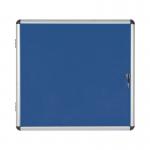Bi-Office Enclore Display Case Blue Felt Acrylic Aluminium Frame 6xA4 VT620107150 BQ52107