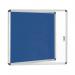 Bi-Office Enclore Display Case Blue Felt Acrylic Aluminium Frame 6xA4 VT620107150 BQ52107