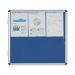 Bi-Office Enclore Display Case Blue Felt Acrylic Aluminium Frame 6xA4 VT620107150 BQ52107