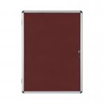 Bi-Office Enclore Display Case Burgundy Felt Acrylic Aluminium Frame 15xA4 VT640106150 BQ52151