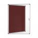 Bi-Office Enclore Display Case Burgundy Felt Acrylic Aluminium Frame 15xA4 VT640106150 BQ52151