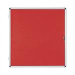 Bi-Office Enclore Display Case Red Felt Acrylic Aluminium Frame 12xA4 VT660105150 BQ52247