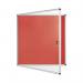Bi-Office Enclore Display Case Red Felt Acrylic Aluminium Frame 12xA4 VT660105150 BQ52247