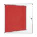 Bi-Office Enclore Display Case Red Felt Acrylic Aluminium Frame 12xA4 VT660105150 BQ52247
