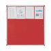 Bi-Office Enclore Display Case Red Felt Acrylic Aluminium Frame 12xA4 VT660105150 BQ52247