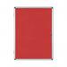 Bi-Office Enclore Display Case Red Felt Acrylic Aluminium Frame 9xA4 VT630105150 BQ52262