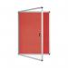 Bi-Office Enclore Display Case Red Felt Acrylic Aluminium Frame 9xA4 VT630105150 BQ52262