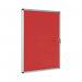 Bi-Office Enclore Display Case Red Felt Acrylic Aluminium Frame 9xA4 VT630105150 BQ52262