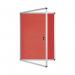 Bi-Office Enclore Display Case Red Felt Acrylic Aluminium Frame 9xA4 VT630105150 BQ52262
