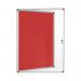 Bi-Office Enclore Display Case Red Felt Acrylic Aluminium Frame 9xA4 VT630105150 BQ52262