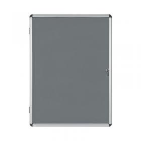 Bi-Office Enclore Felt Indoor Lockable Glazed Case 720x981x35mm Grey VT630103150 BQ52303