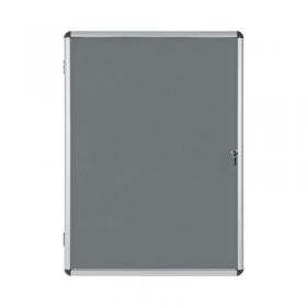 Bi-Office Enclore Felt Indoor Lockable Glazed Case 720x981x35mm Grey VT630103150 BQ52303