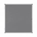 Bi-Office Enclore Display Case Grey Felt Acrylic Aluminium Frame 12xA4 VT660103150 BQ52315