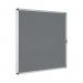 Bi-Office Enclore Display Case Grey Felt Acrylic Aluminium Frame 12xA4 VT660103150 BQ52315